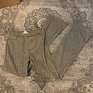 Tillys flared soft texture plaid pants